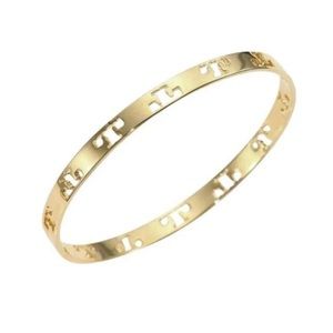 NWT Tory Burch Gold Logo Bangle Bracelet